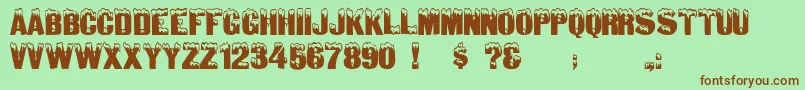 IglooRegular Font – Brown Fonts on Green Background