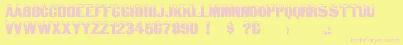 IglooRegular Font – Pink Fonts on Yellow Background