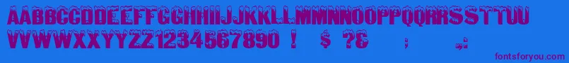 IglooRegular Font – Purple Fonts on Blue Background