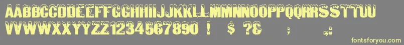 IglooRegular Font – Yellow Fonts on Gray Background