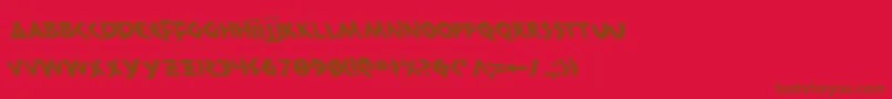 300trojansl Font – Brown Fonts on Red Background