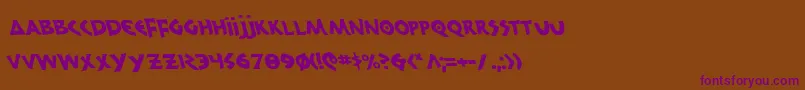 300trojansl Font – Purple Fonts on Brown Background