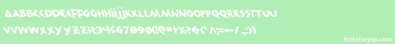 フォント300trojansl – 緑の背景に白い文字