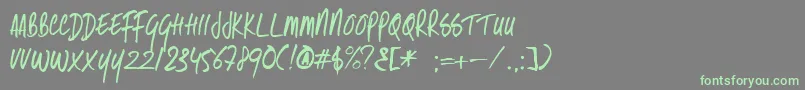 Samesamebutdifferent Font – Green Fonts on Gray Background