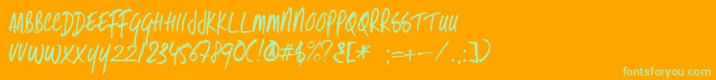 Samesamebutdifferent Font – Green Fonts on Orange Background