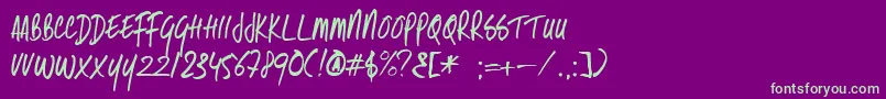 Samesamebutdifferent Font – Green Fonts on Purple Background