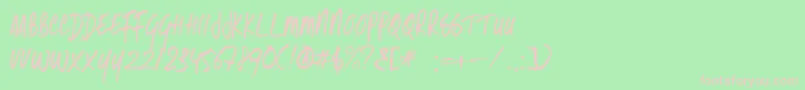Samesamebutdifferent Font – Pink Fonts on Green Background