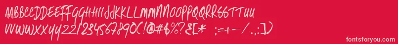 Samesamebutdifferent Font – Pink Fonts on Red Background