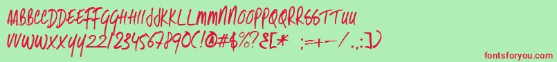 Samesamebutdifferent Font – Red Fonts on Green Background