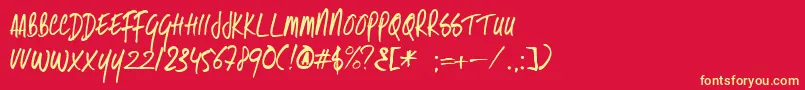 Samesamebutdifferent Font – Yellow Fonts on Red Background