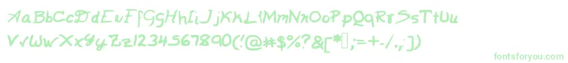 Solve Font – Green Fonts on White Background