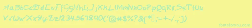 Solve Font – Green Fonts on Yellow Background