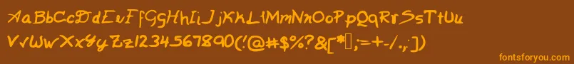 Solve Font – Orange Fonts on Brown Background