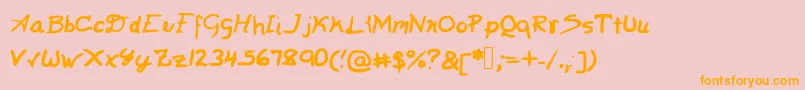 Solve Font – Orange Fonts on Pink Background