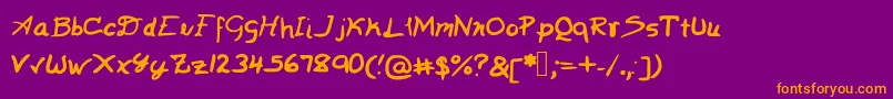 Solve Font – Orange Fonts on Purple Background