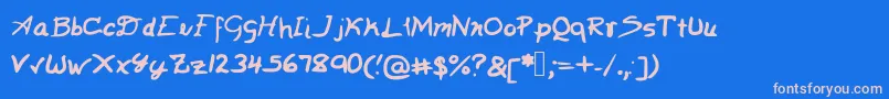 Solve Font – Pink Fonts on Blue Background