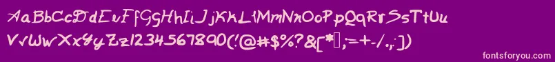 Solve Font – Pink Fonts on Purple Background