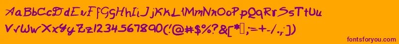 Solve Font – Purple Fonts on Orange Background