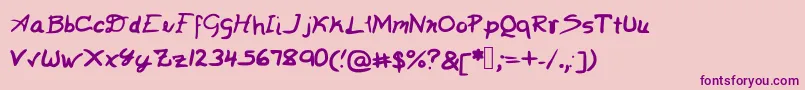 Solve Font – Purple Fonts on Pink Background