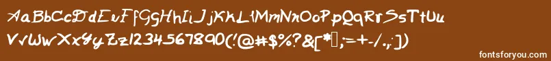 Solve Font – White Fonts on Brown Background