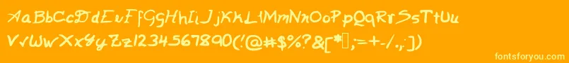 Solve Font – Yellow Fonts on Orange Background