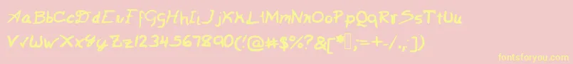 Solve Font – Yellow Fonts on Pink Background