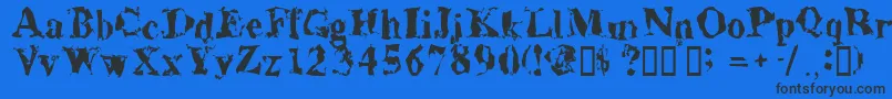 More about Aluminumshred Font Aluminumshred Font – Black Fonts on Blue Background