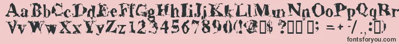 Aluminumshred Font – Black Fonts on Pink Background