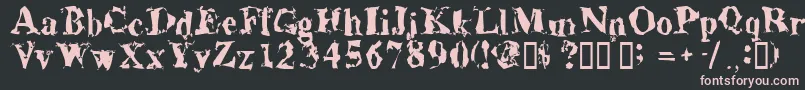 Aluminumshred Font – Pink Fonts on Black Background