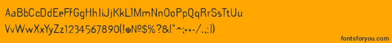 DraftPlate Font – Black Fonts on Orange Background