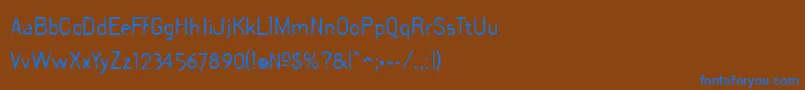 DraftPlate-fontti – siniset fontit ruskealla taustalla