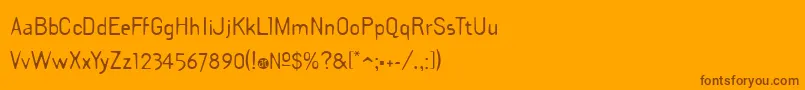 DraftPlate Font – Brown Fonts on Orange Background