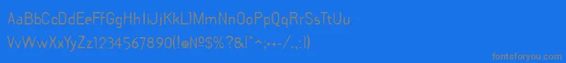 Шрифт DraftPlate – серые шрифты на синем фоне
