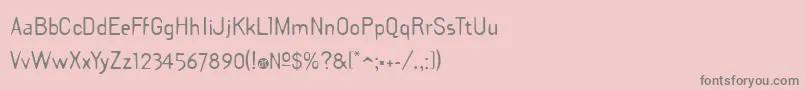 フォントDraftPlate – ピンクの背景に灰色の文字