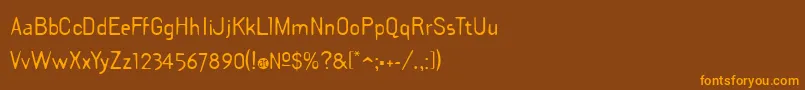 DraftPlate Font – Orange Fonts on Brown Background