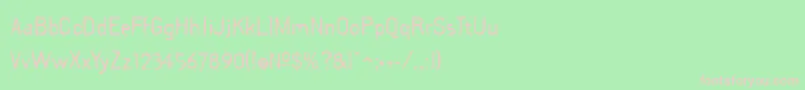 フォントDraftPlate – 緑の背景にピンクのフォント