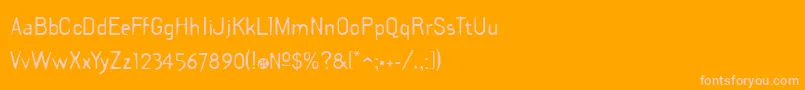 Czcionka DraftPlate – różowe czcionki na pomarańczowym tle