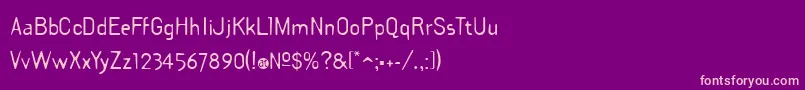 フォントDraftPlate – 紫の背景にピンクのフォント