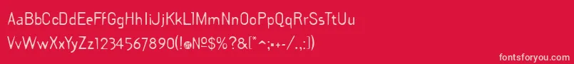 DraftPlate Font – Pink Fonts on Red Background