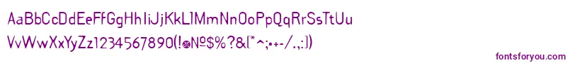 Шрифт DraftPlate – фиолетовые шрифты на белом фоне
