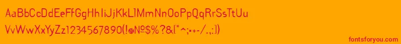 DraftPlate Font – Red Fonts on Orange Background
