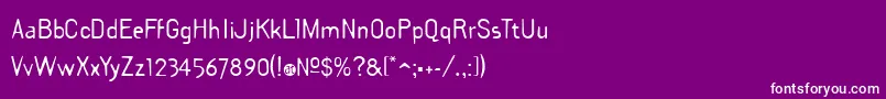 DraftPlate-fontti – valkoiset fontit violetilla taustalla