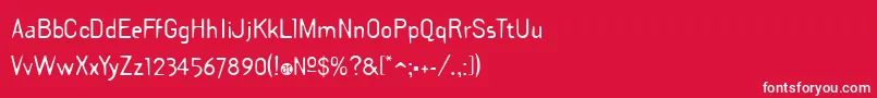 フォントDraftPlate – 赤い背景に白い文字