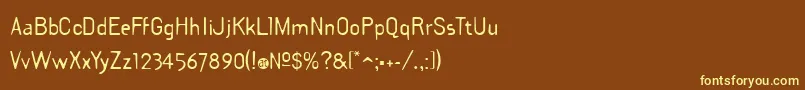Шрифт DraftPlate – жёлтые шрифты на коричневом фоне