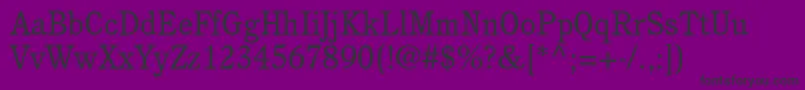 Шрифт CushingstdBook – чёрные шрифты на фиолетовом фоне