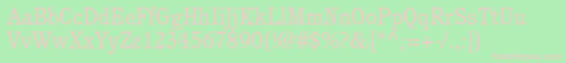 CushingstdBook Font – Pink Fonts on Green Background