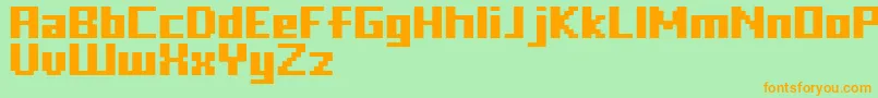 FffFreedom Font – Orange Fonts on Green Background