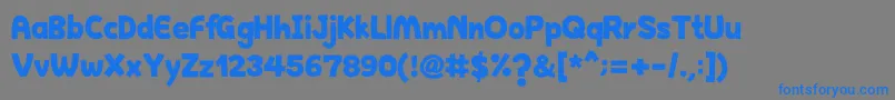 HappyHell Font – Blue Fonts on Gray Background