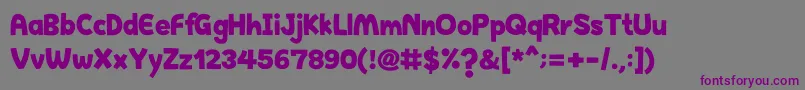 Шрифт HappyHell – фиолетовые шрифты на сером фоне