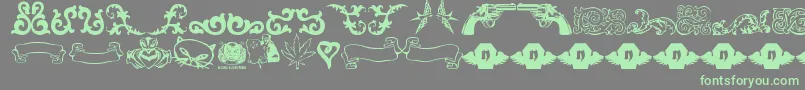 Lrtsweetnothings Font – Green Fonts on Gray Background